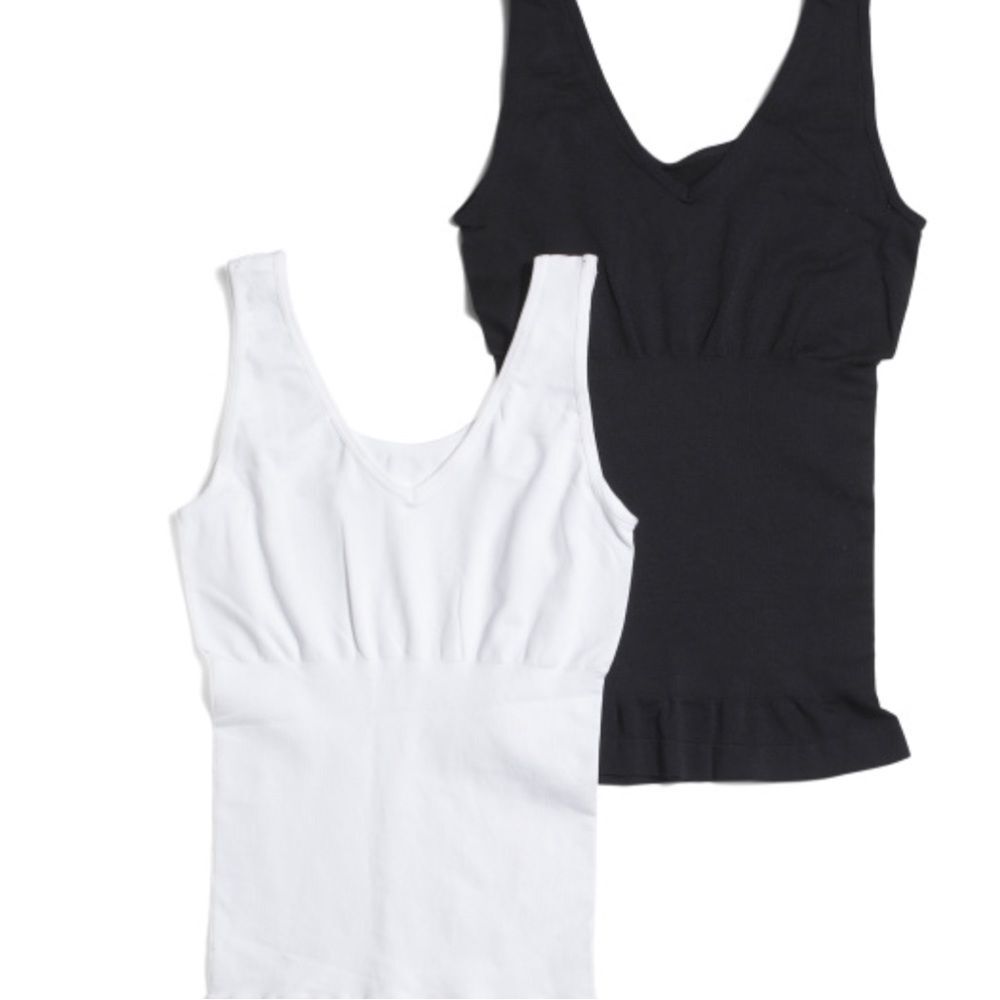 SkinnyGirl Smoothers & Shapers Shaping Seamless Camis- 2PK